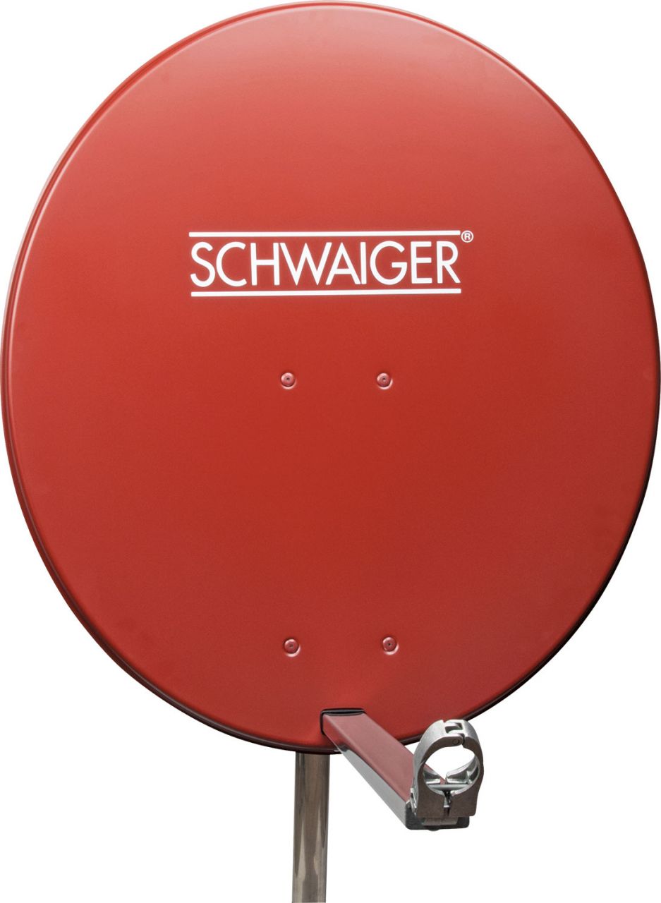 SCHWAIGER Aluminium Offset Antenne 75 cm ziegelrot Ø 75 cm von Schwaiger