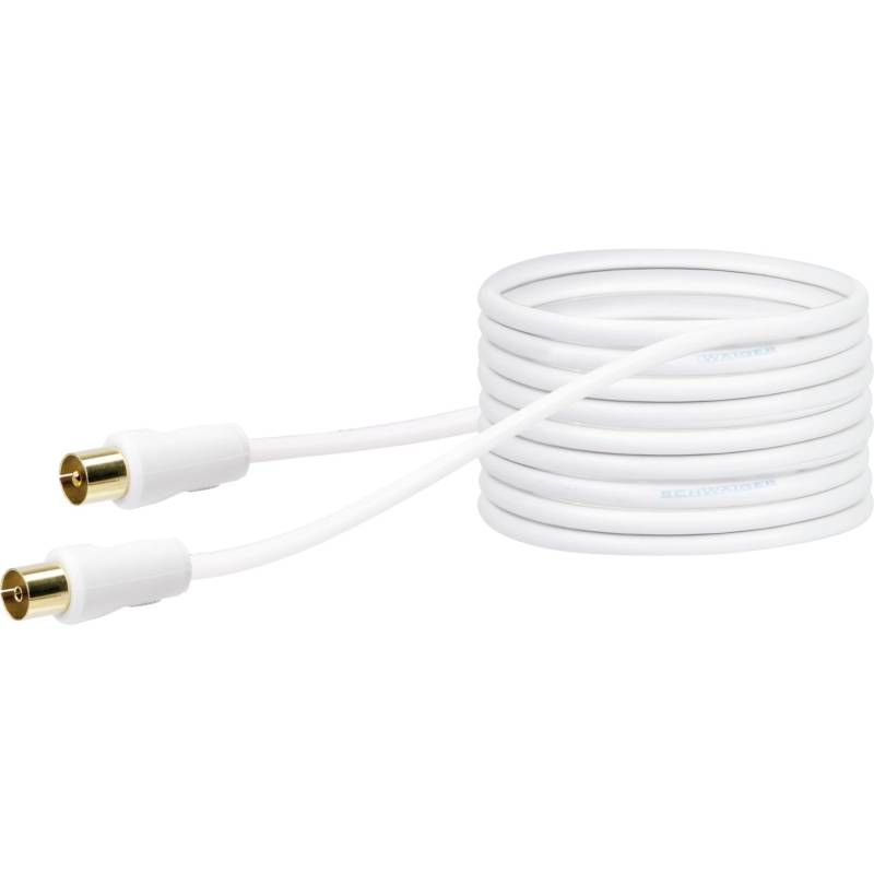 Schwaiger Antennen-Kabel 90 dB 15 m Weiß von Schwaiger