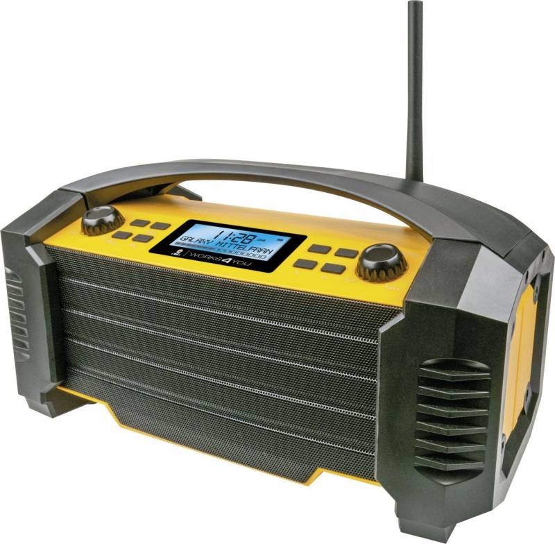 Schwaiger Baustellenradio DAB+/FM Bluetooth, Aux-In und USB-Ladeport von Schwaiger