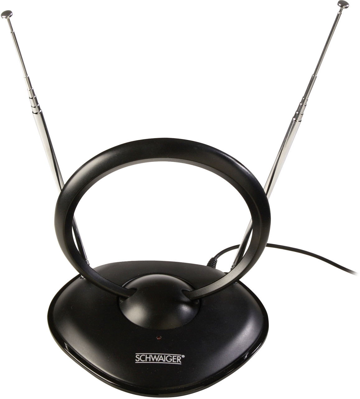 Schwaiger DVB-T2 Zimmerantenne ZA8960 013 schwarze Flachantenne für den Innenraum, aktiv von Schwaiger