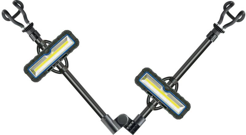 Schwaiger LED Arbeitsleuchte 661583, Powerbank-Funktion, verschiedene Helligkeitsstufen, abnehmbare Lampen durch Magnete, COB-LED, weiß, ausziehbar, einstellbare Helligkeitstufen von Schwaiger