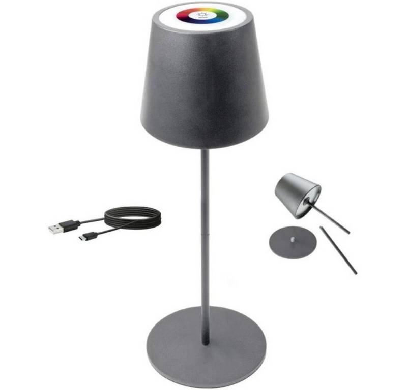 Schwaiger LED Tischleuchte RGB LED Tischleuchte mit Touchsteuerung - Tischlampe - anthrazit von Schwaiger