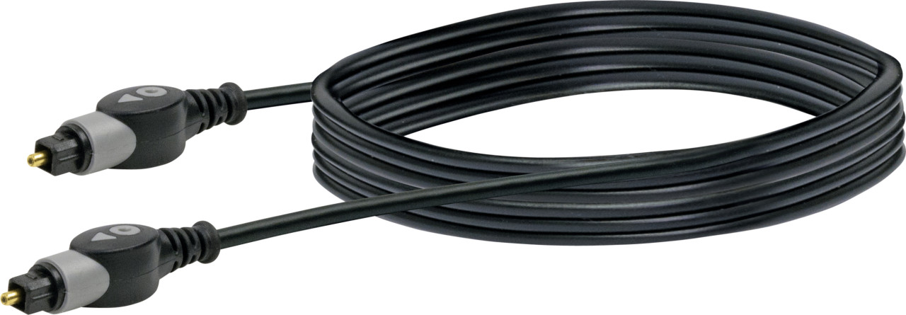 Schwaiger Lichtwellenleiter Kabel LWL2150 533 TOSLINK schwarz, 1,5m, 1x TOSLINK Stecker / 1x TOSLINK von Schwaiger