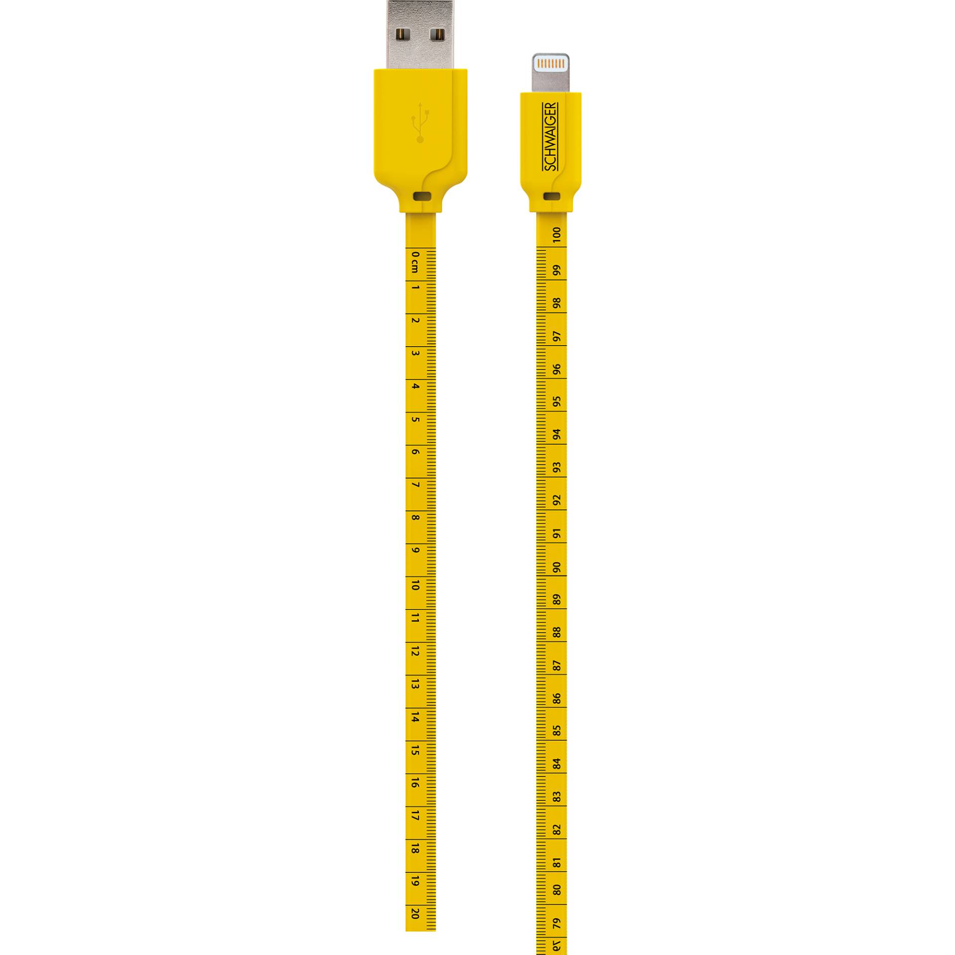 Schwaiger Lightning Sync & Ladekabel mit Maßband für Apple® 'WKL10 511' von Schwaiger