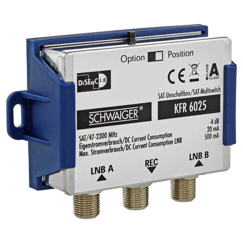 Schwaiger SAT-Umschaltbox DiSEqC 2 auf 1 Schwaiger SAT-Umschaltbox DiSEqC 2 auf 1 von Schwaiger