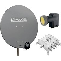 Schwaiger SPI9961SET5 SAT-Anlage ohne Receiver Teilnehmer-Anzahl: 8 80cm von Schwaiger