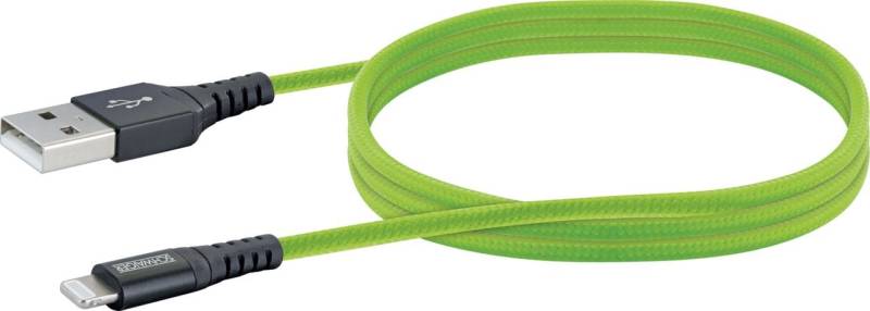 Schwaiger Sync und Ladekabel 1,2 m Apple Lightning grün von Schwaiger