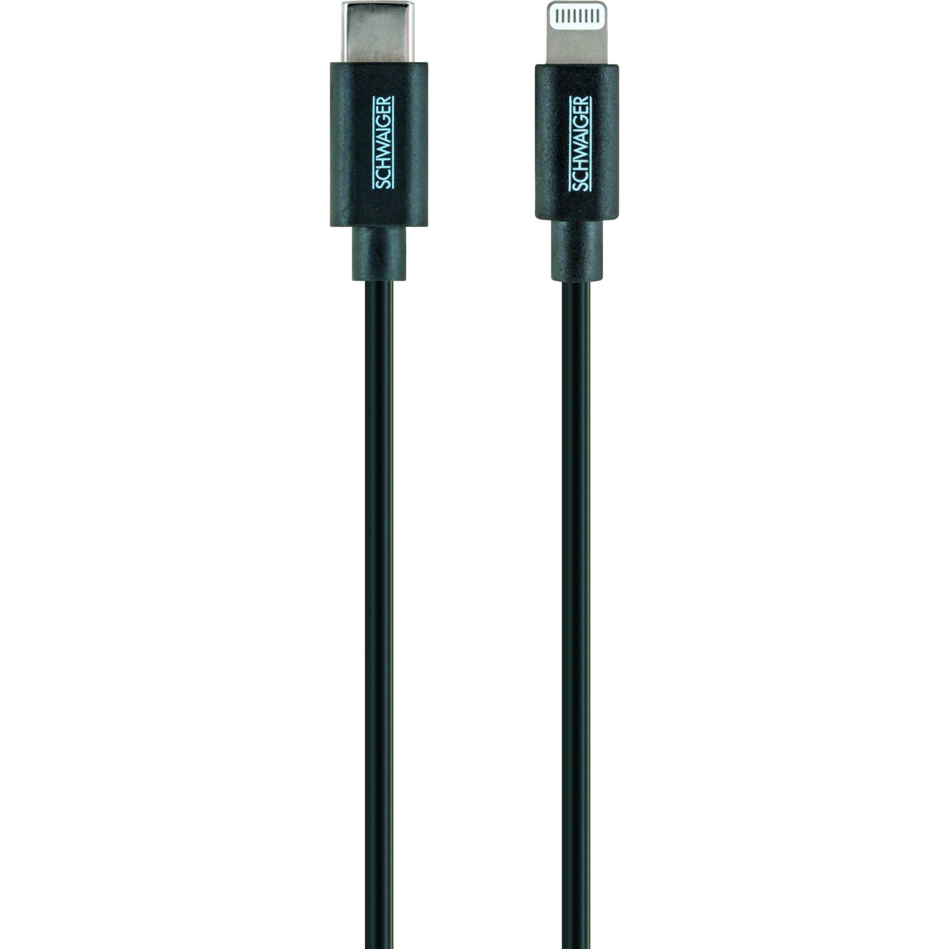 Schwaiger Sync- und Ladekabel Apple® Lightning auf USB-C schwarz 2 m von Schwaiger