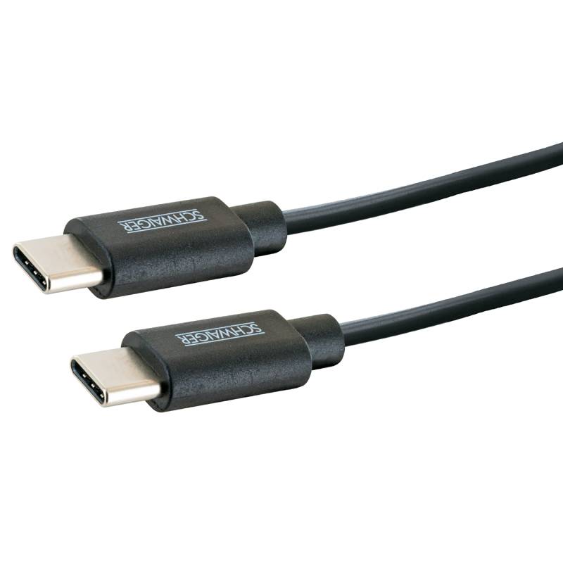 Schwaiger Sync- und Ladekabel USB-C schwarz 2 m von Schwaiger