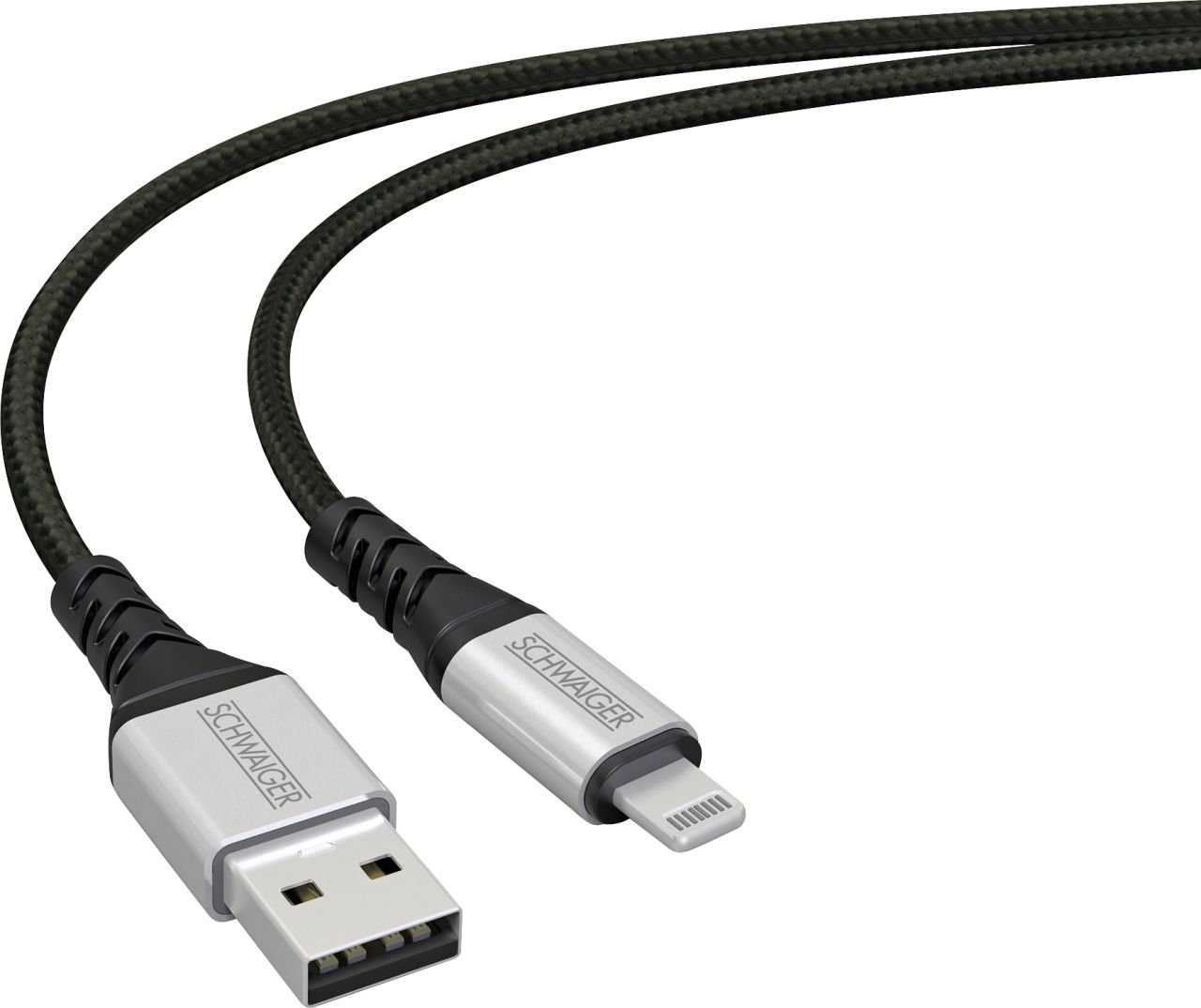 Schwaiger Sync und Ladekakabel unzerstörbar 1,2m Apple Lightning zu USB 2.0 A von Schwaiger