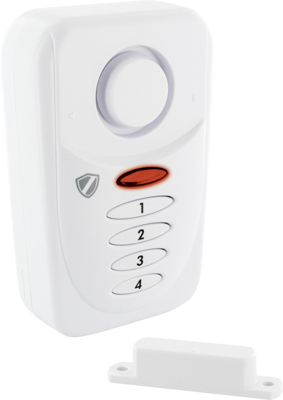 Schwaiger Tür- und Fensteralarm weiß, mit Tastenfeld von Schwaiger