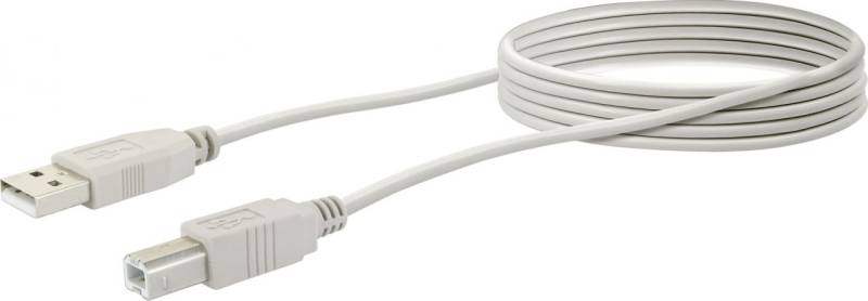 Schwaiger USB Anschlusskabel CK1551 531 grau, 1,5m, 1x USB 2.0 A Stecker / 1x USB 2.0 B Stecker von Schwaiger