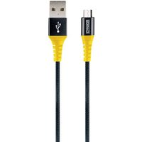 Schwaiger USB-Kabel USB 2.0 USB-A Stecker, USB-Micro-B Stecker 1.20m Schwarz, Gelb reißfest WKUM105 von Schwaiger