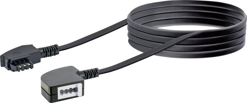 Schwaiger Verlängerungskabel TAE 6 m TAE-Buchse zu TAE-Stecker, schwarz von Schwaiger