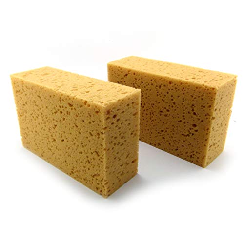 Großer Fliesenlegerschwamm von Schwan 2x 200x130x70 mm Allzweckschwamm Auto Waschschwamm Reinigungsschwamm Pressschwamm Malerschwamm von Schwan
