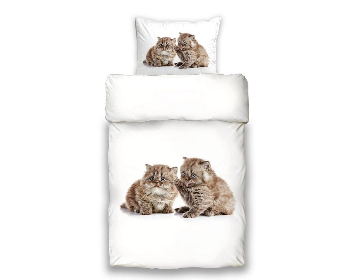 ESPiCO Kinderbettwäsche Bettwäsche Jimmy & Jimmy, Renforcé, 2 teilig, Katzen, Kätzchen, Katzenjunges von ESPiCO