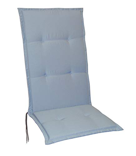 Schwar Textilien Gartenstuhlauflagen Stuhlauflagen Sitzauflagen Auflagen Hochlehner 5 Farben Design Silber von Schwar Textilien
