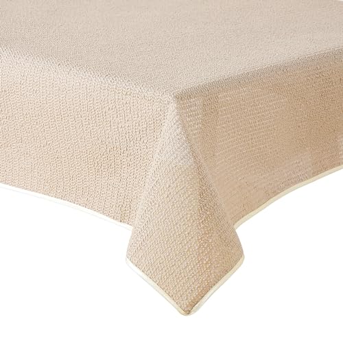 Gartentischdecke Tischdecke Weichschaummaterial rutschfest wetterfest 6 Farben (Beige, 110x140cm eckig) von Schwar Textilien