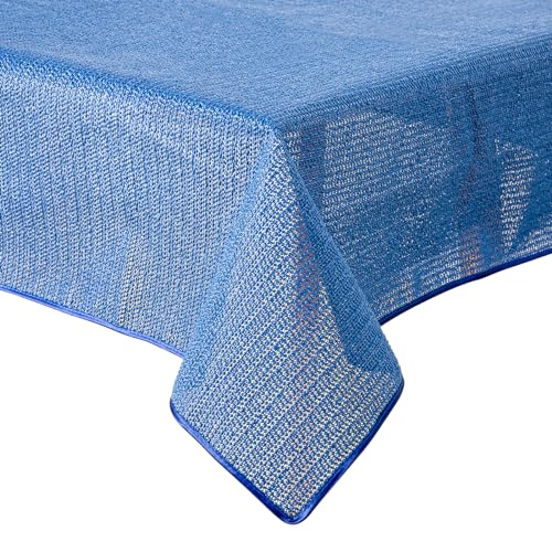 Gartentischdecke Tischdecke Weichschaummaterial rutschfest wetterfest 6 Farben (Blau, 130x160cm eckig) von Schwar Textilien