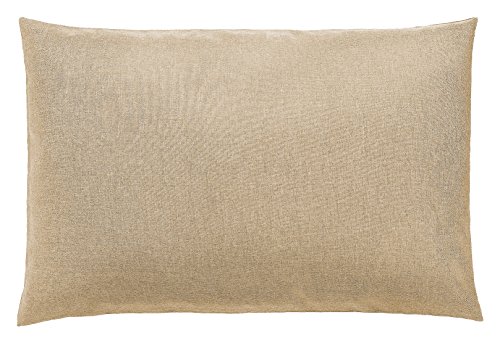 Kissenbezug Kissenhülle 2 Stück 40x40 50x50 40x60 Leinen Optik einfarbig Deko Farbe Champagner Größe 40x60 2erPack von Schwar Textilien