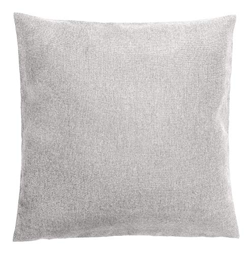 Kissenbezug Kissenhülle 2 Stück 40x40 50x50 40x60 Leinen Optik einfarbig Deko Farbe Weiss Größe 40x40 2erPack von Schwar Textilien