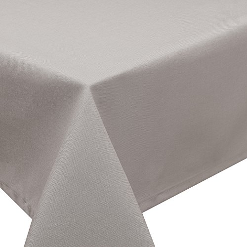 Schwar Textilien ® | Tischdecke | Leinen-Optik | Brilliant | Hellgrau | 110x160 cm eckig von Schwar Textilien