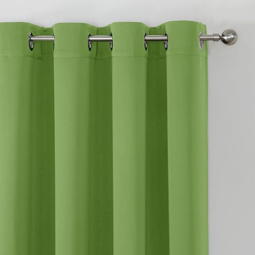 Schwar Textilien Vorhang Ösen Ösenvorhang Verdunkelung Thermo Gardine 5 Größen und 6 Grün 300x245 cm 1er Pack von Schwar Textilien