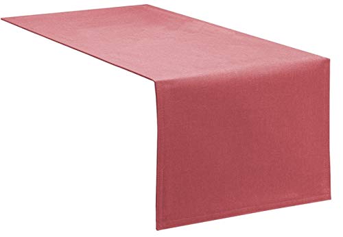 Tischläufer Tischband Fleckschutz LOTUS Effekt LEINEN Optik bügelfrei abwaschbar Farbe Altrosa Größe 40x100 cm von Schwar Textilien