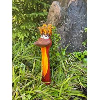 Heckenvogel Mittel Ca. 40cm Aus Keramik, Rot, Frostsicher, Unikat, Handarbeit von SchwarzwaelderArt