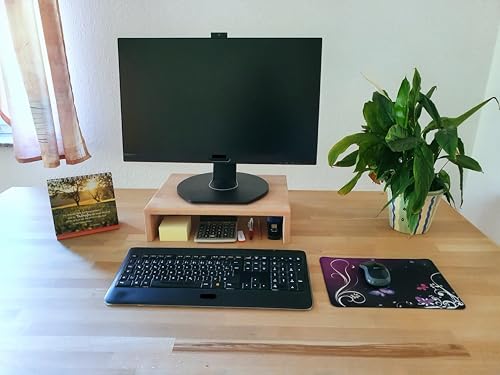 Schwarzwald-Holzstube Monitorerhöhung Buche 40x30x10cm von Schwarzwald-Holzstube