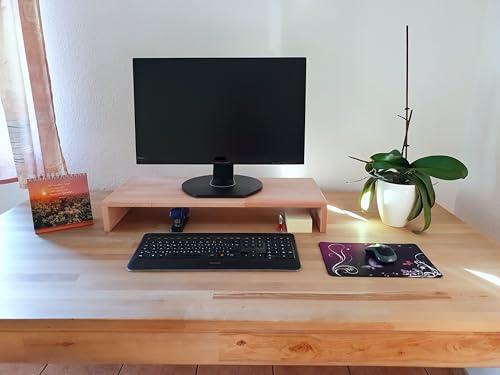 Schwarzwald-Holzstube Monitorerhöhung Buche 70x30x10cm von Schwarzwald-Holzstube