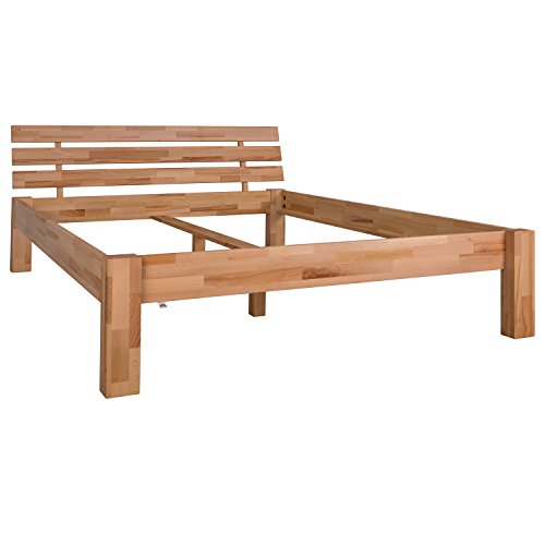 Schwarzwald Massivholz Kernbuche Comfort Bett Beethoven 50 cm hoch, biogeölt, 90 x 200 cm von Schwarzwald Massivholz