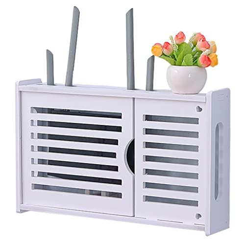 Schweberegale Router-Regal TV-Set-Top-Box Wireless-Router-Rack WiFi-Aufbewahrungsbox WLAN-Router-Regal Zum Aufhängen An Der Wand Regalbox Wi-Fi-Aufbewahrungsbox Zur Abdeckung des Routers, Weiß Schweberegale Router-Regal TV-Set-Top-Box Wireless-Router-Rack WiFi-Aufbewahrungsbox WLAN-Router-Regal Zum Aufhängen An Der Wand Regalbox Wi-Fi-Aufbewahrungsbox Zur Abdeckung des Routers, Weiß von Schweberegale