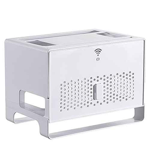 Schweberegale Wireless Router Aufbewahrungsregal Wandmontierte WiFi Router Aufbewahrungsbox Organize Box Set Top Box Versteckte Kabelmanagement Container Aufbewahrungsbox Für Desktop von Schweberegale