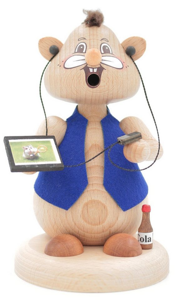 Schweda Räuchermännchen Kuhnert - Hamster Räuchermann,-figur,-männchen 13cm - Computerfreak von Schweda
