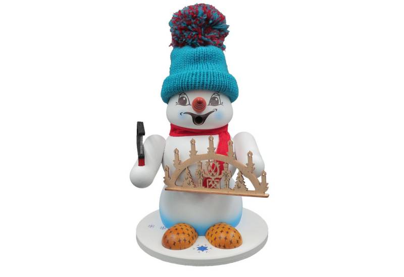 Schweda Räuchermännchen - Schneemann Weiß Mittel - Schwibbogenverkäufer Schweda Räuchermännchen - Schneemann Weiß Mittel - Schwibbogenverkäufer von Schweda