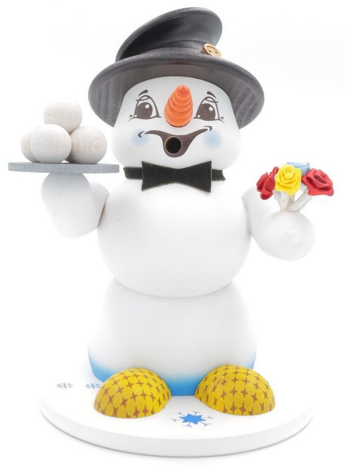 Schweda Räuchermännchen - Schneemann Weiß ca.19cm - Gentleman von Schweda