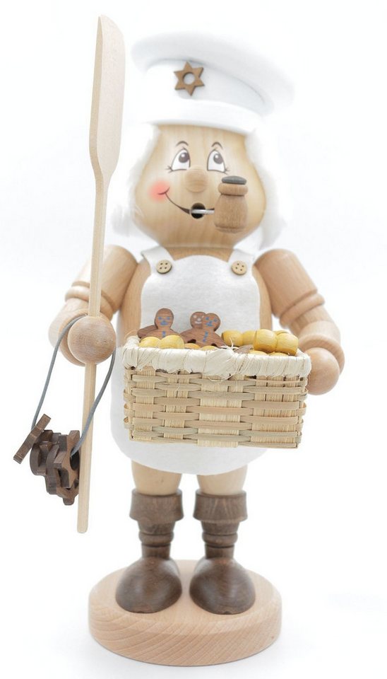 Schweda Räuchermännchen Schweda - Wichtel Groß - Bäcker weiss von Schweda