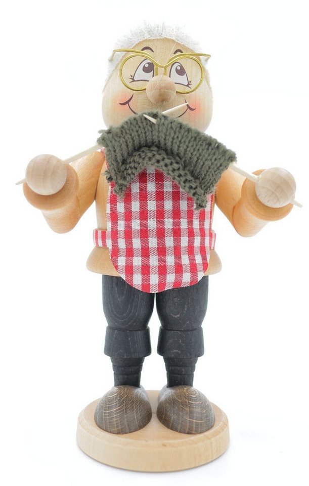 Schweda Räuchermännchen Wichtel Klein m. Fuss - Oma - Größe ca. 16,5cm von Schweda