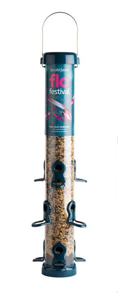 Naturschutzprodukt Futtersäule Flo Festival maxi - Blau/ Petrol Vogelprodukt H 77 cm Inhalt 3,4 l Naturschutzprodukt Futtersäule Flo Festival maxi - Blau/ Petrol Vogelprodukt H 77 cm Inhalt 3,4 l von Schwegler
