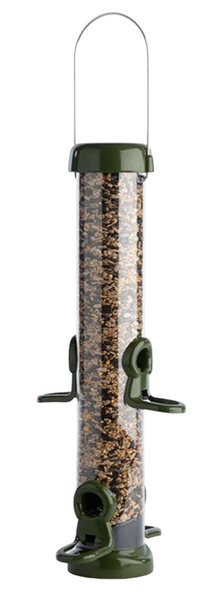 Naturschutzprodukt Futtersäule Ring-Pull Click midi grün Vogelprodukt H 51 cm Inhalt 1,0 l von Schwegler