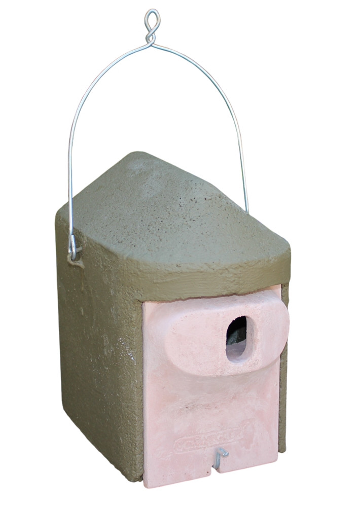 Naturschutzprodukt Nisthöhle Typ 2GR oval grün Flugloch 30 x 45 mm Nisthilfe Katzen- Marderschutz von Schwegler