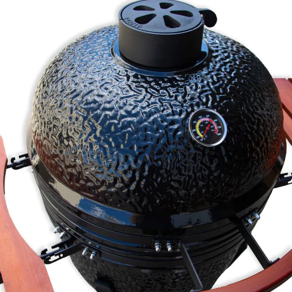 Schweng Holzkohlegrill BBQ-First Grill, Standgrill, Holzkohlegrill, Keramik-Grill, 2cm starke Keramikwandung für effiziente Wärmespeicherung Schweng Holzkohlegrill BBQ-First Grill, Standgrill, Holzkohlegrill, Keramik-Grill, 2cm starke Keramikwandung für effiziente Wärmespeicherung von Schweng