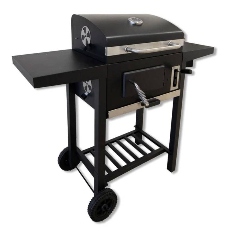 Schweng Holzkohlegrill Trolley Holzkohlegrill mit Doppel-Seitenablagen, Grill von Schweng