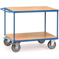 fetra® Schwerer Tisch- und Montagewagen, 2 Etagen à 600 x 1.000 mm von fetra®