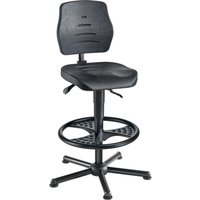 meychair Arbeitsdrehstuhl Workster Komplex XXL, bis 150 kg belastbar, Stahlbasis, Bodengleiter, Fußring von meychair
