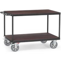 fetra® Schwerlast-Tischwagen, TK 1.200 kg, 2 Etagen à 1.000 x 700 mm, anthrazitgrau von fetra®