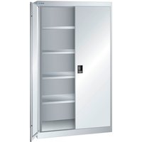 LISTA Schwerlastschrank 54x27E, (BxTxH) 1100x641x1950mm, 4 Verstellböden, lichtgrau, RFID Lock von Lista