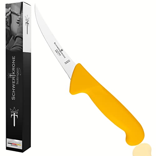 Schwertkrone Ausbeinmesser flexibel Metzgermesser 13 cm - 5'' Solingen - Edelstahl, polierte Klinge, rostfrei von Schwertkrone