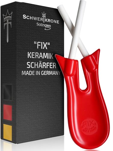 FIX Keramik-Schärfer made in Solingen Germany/Messer- und Scheren-Schärfer aus Oxydkeramik/Müheloses Schleifen von Küchenmesser, Scheren und Sensen / 16 cm FIX Keramik-Schärfer made in Solingen Germany/Messer- und Scheren-Schärfer aus Oxydkeramik/Müheloses Schleifen von Küchenmesser, Scheren und Sensen / 16 cm von Schwertkrone